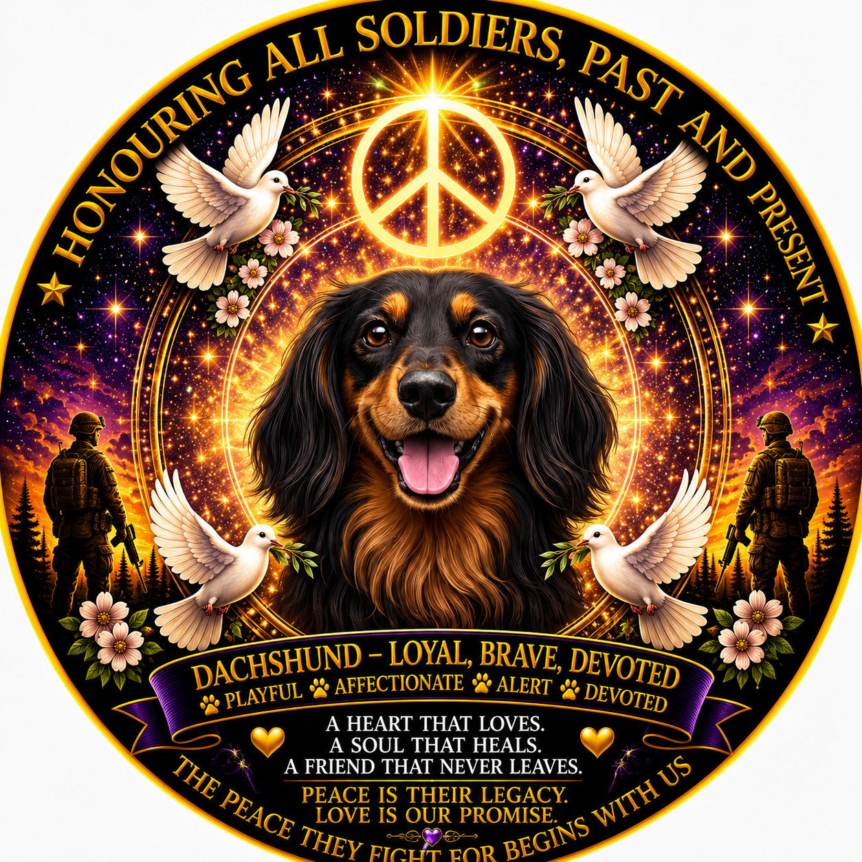 Dachshund longhair artwork